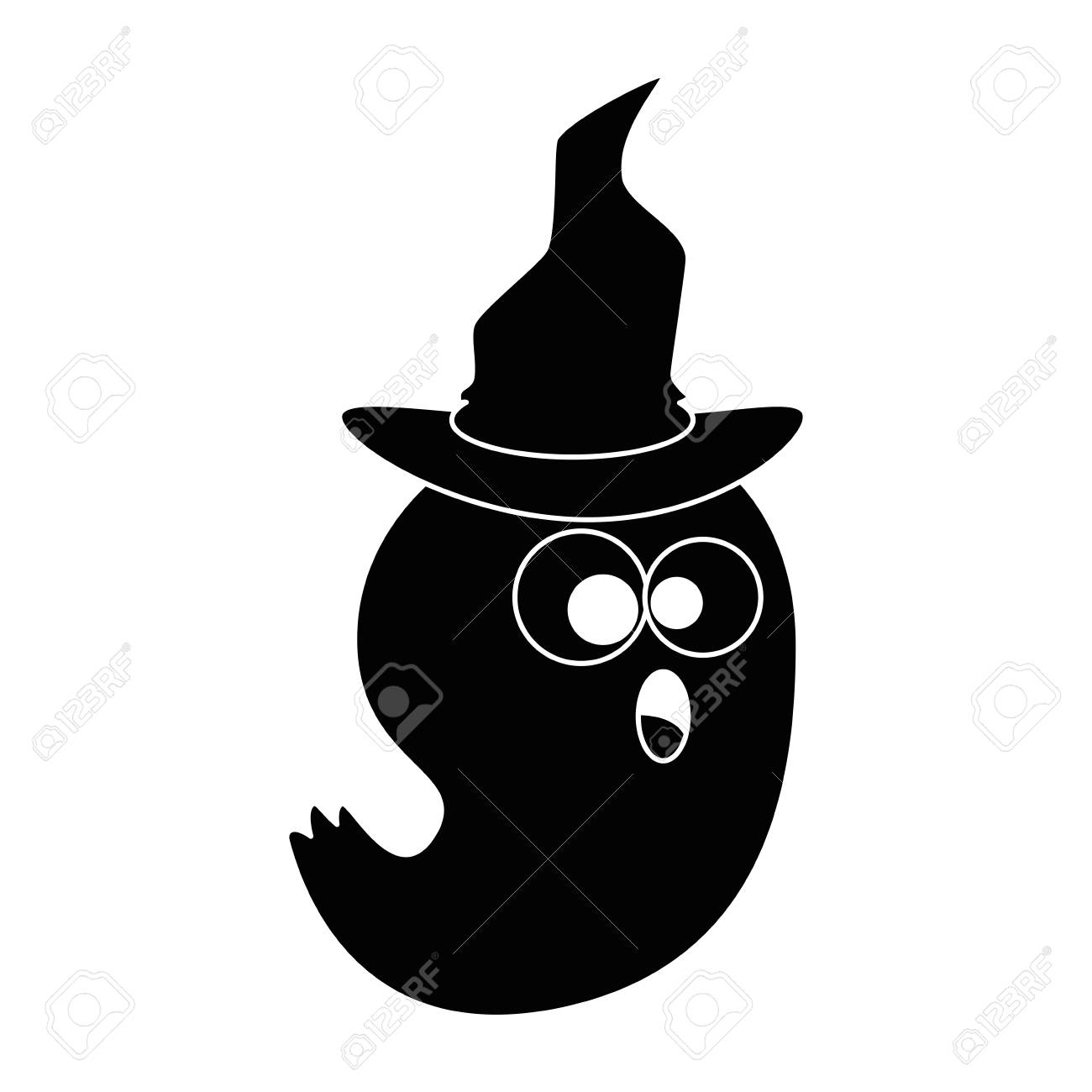 魔女の帽子の文字ベクトル イラスト デザインとゴーストします のイラスト素材 ベクタ Image 06
