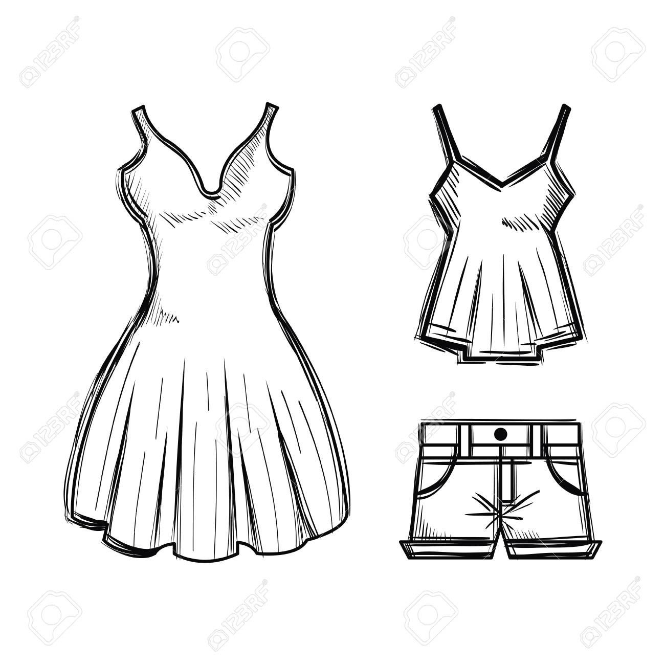 Ilustración Dibujos De DiseÃ±os De Moda Dibujo Ropa DiseÃ±o