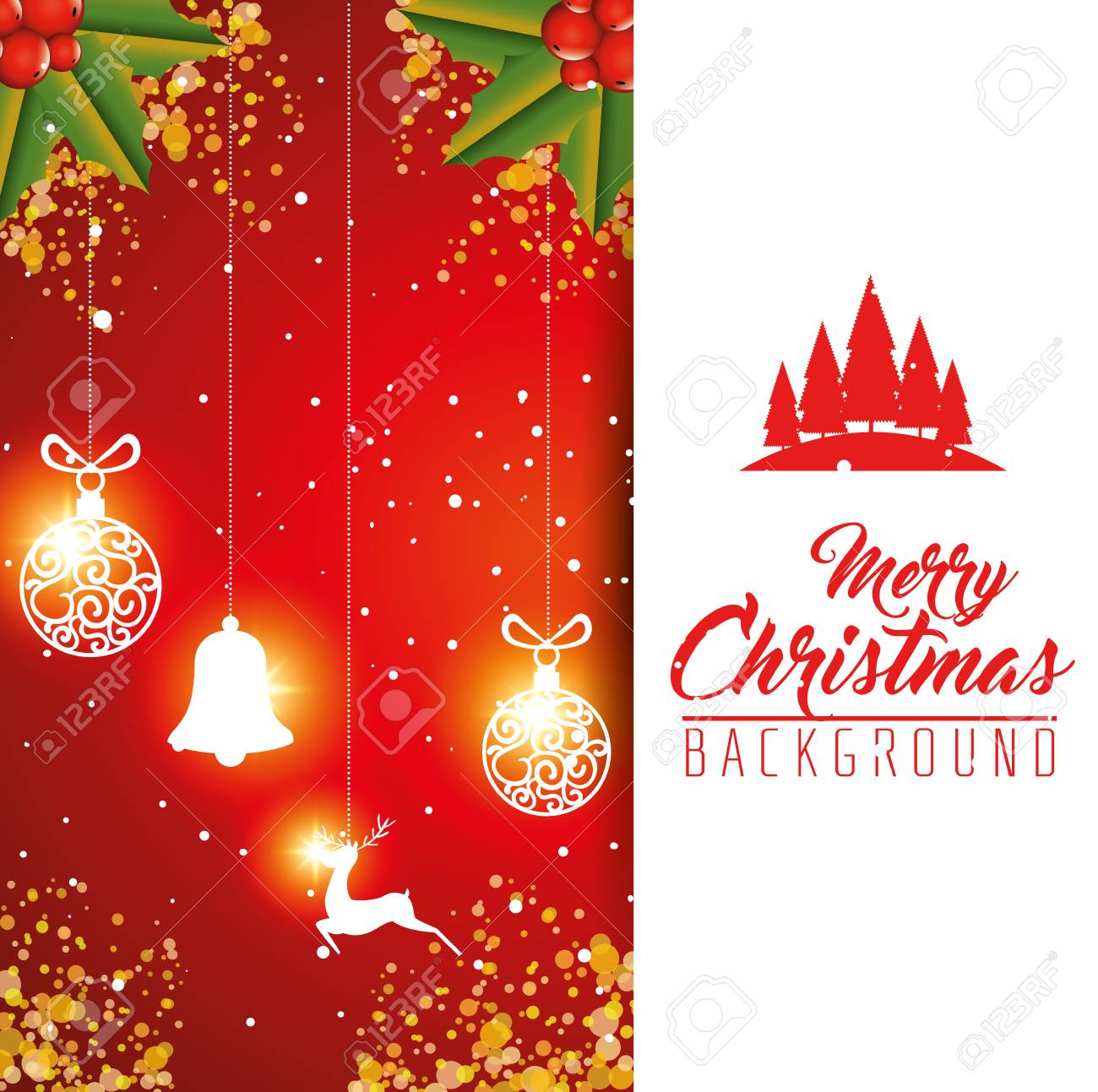 colorful and bright merry christmas background vector illustration christmas background designs
