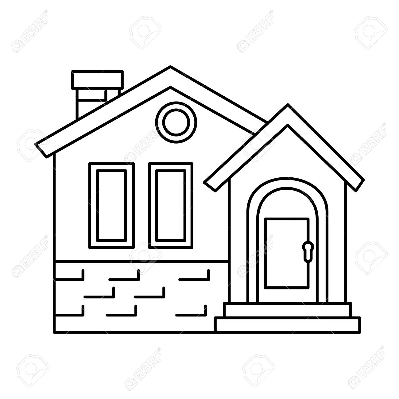 beautiful front of house vector illustration design house vector