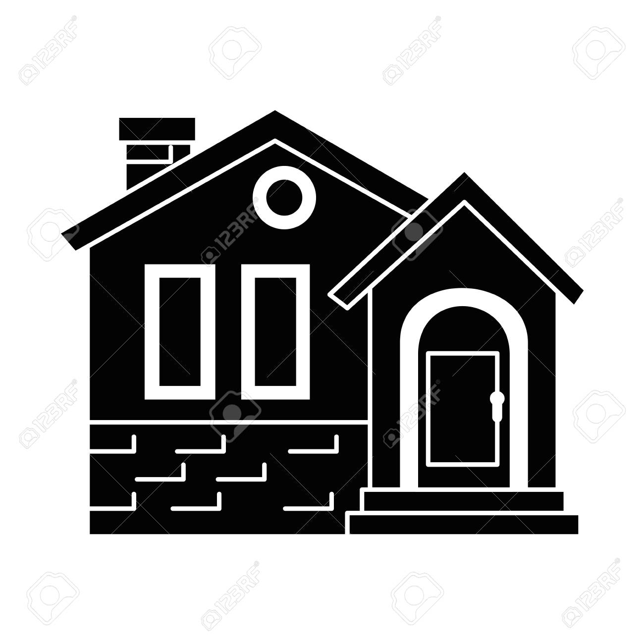 beautiful front of house vector illustration design house vector