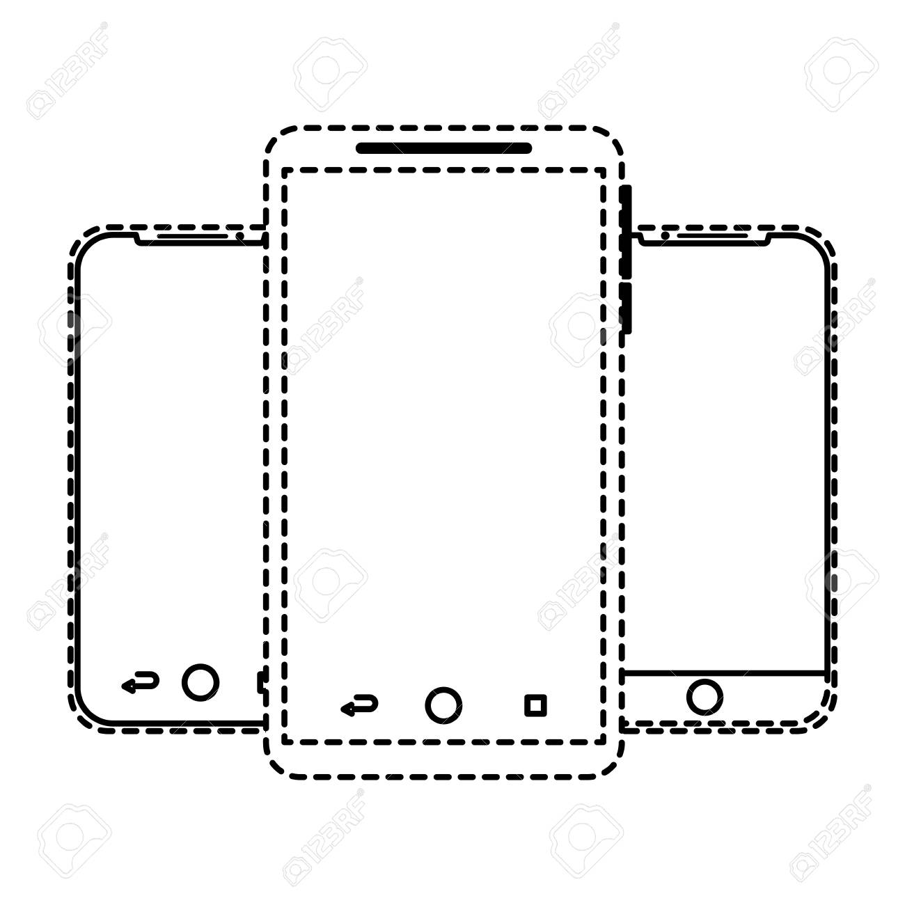 空白の画面ベクトル イラスト携帯電話のガジェットのセットのイラスト素材 ベクタ Image 空白の画面ベクトル イラスト携帯電話のガジェットのセットのイラスト素材 ベクタ Image