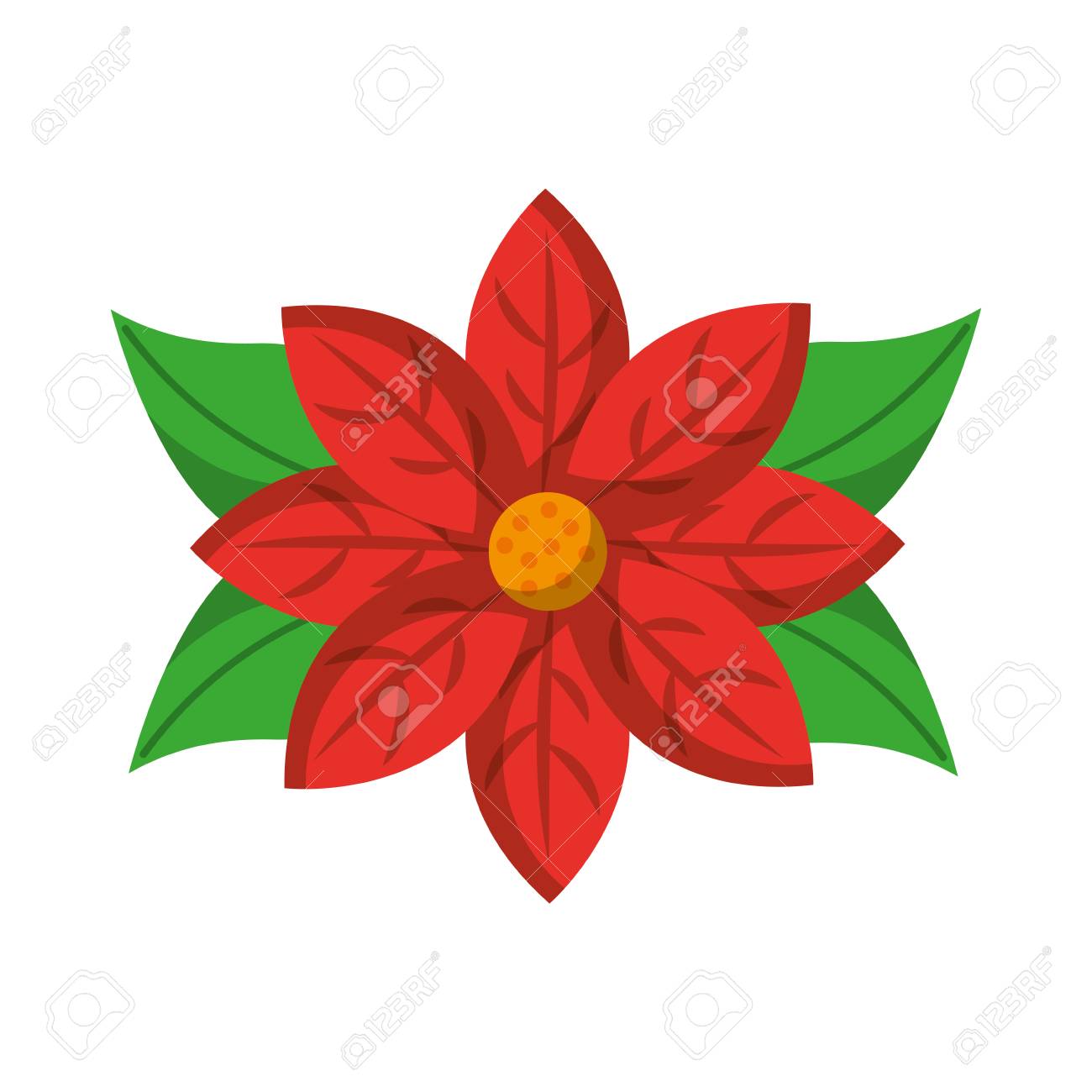poinsettia christmas related icon image vector illustration design poinsetta design