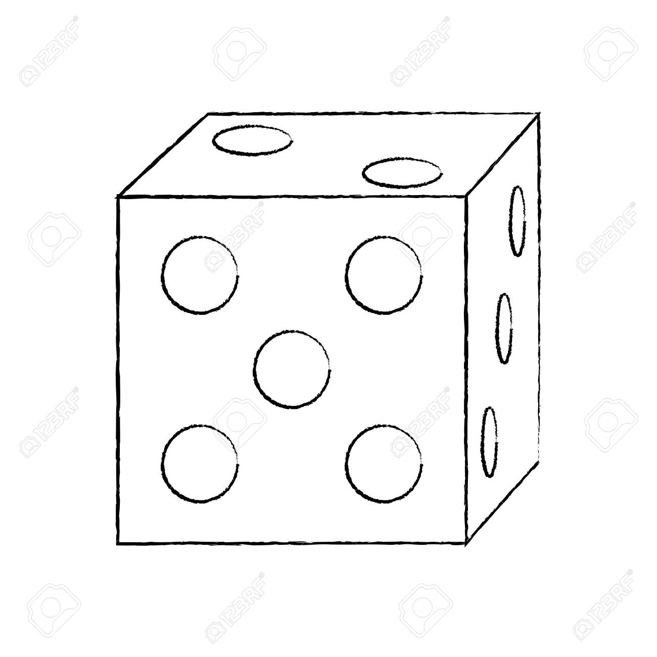 ゲームのアイコン画像ベクトル イラスト デザイン黒のスケッチ線を死ぬのイラスト素材 ベクタ Image