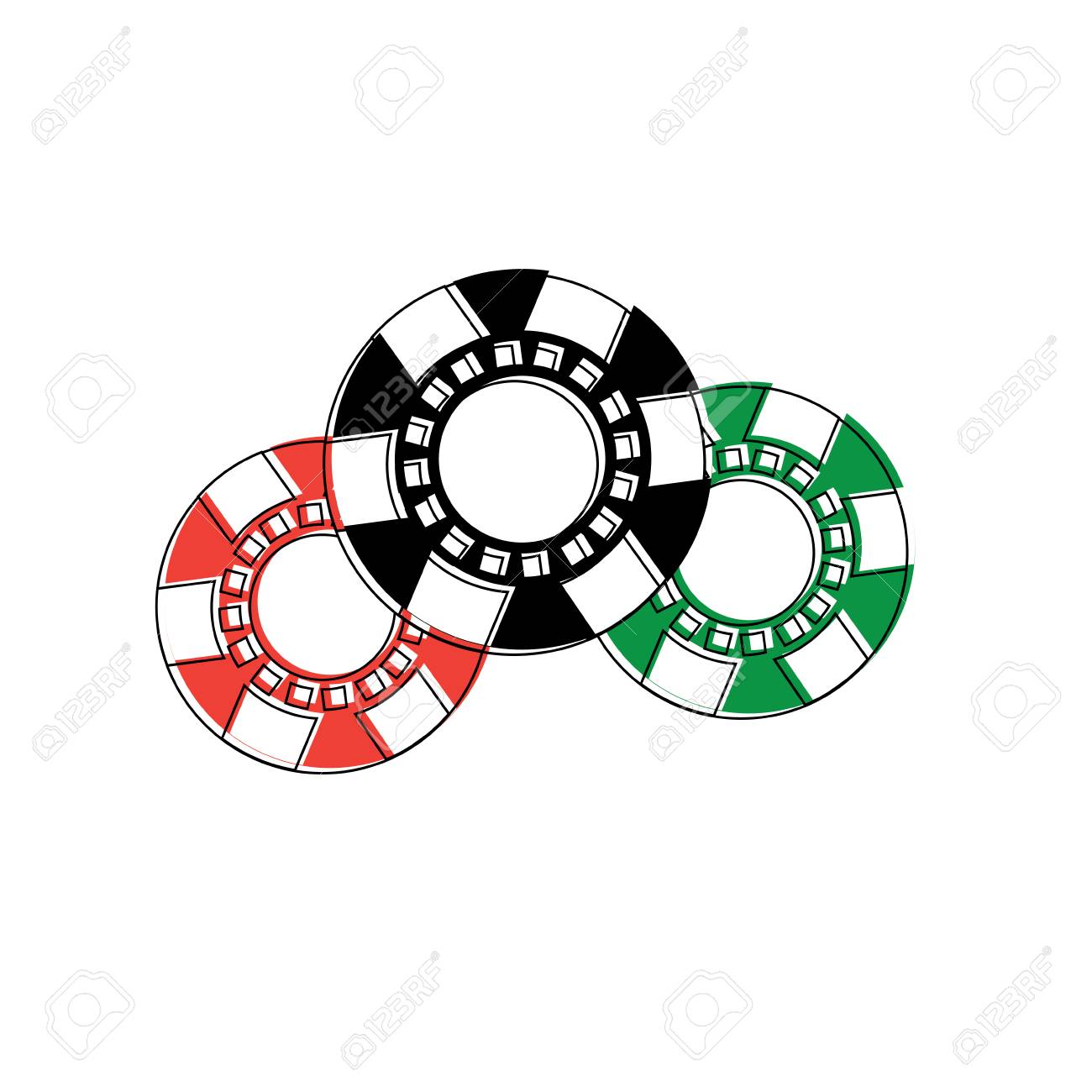 카지노 칩 도박 행운 아이콘 벡터 일러스트 레이션 로열티 무료 사진, 그림, 이미지 그리고 스톡포토그래피. Image 90189292