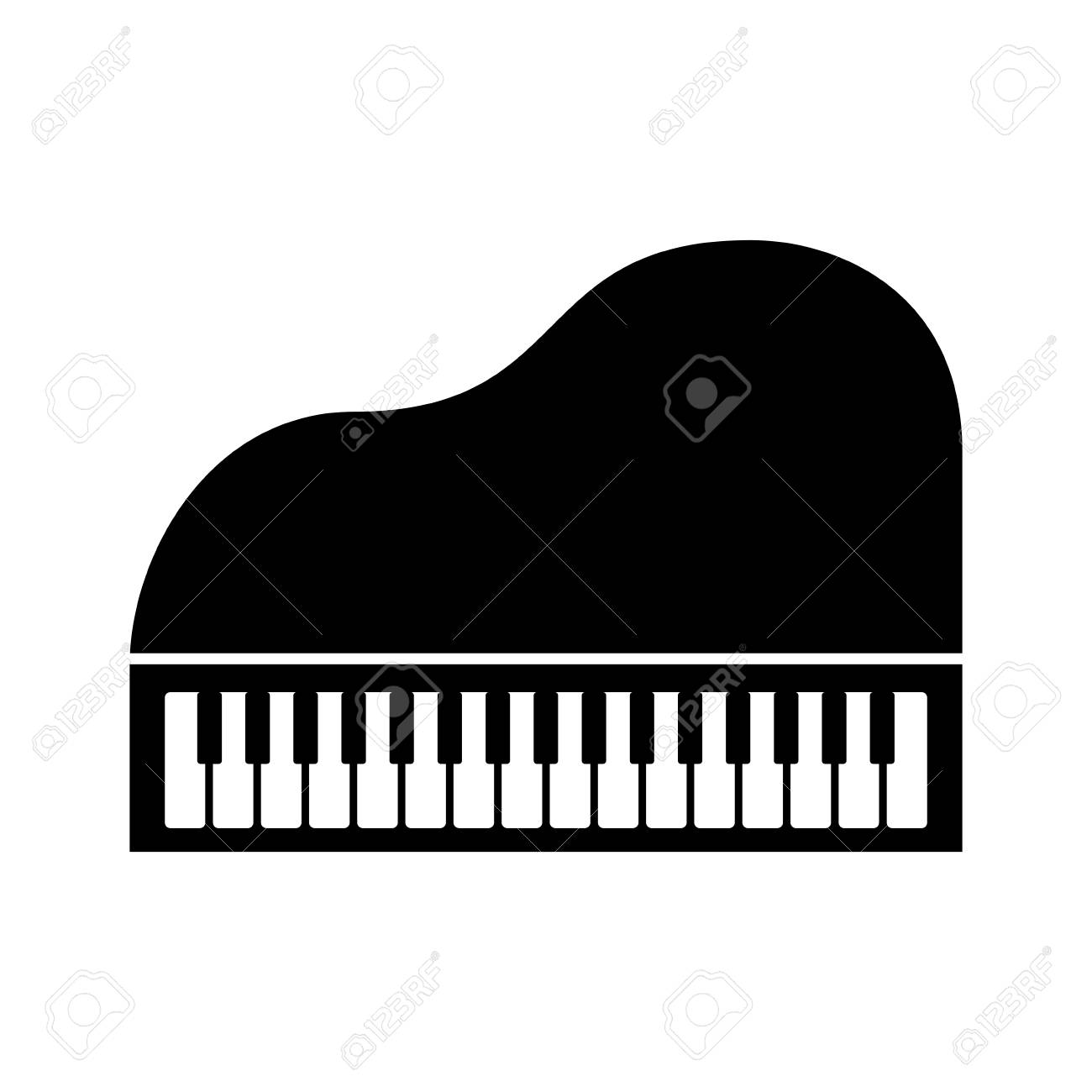 ピアノ楽器クラシック漫画ベクトルイラストのイラスト素材 ベクタ Image