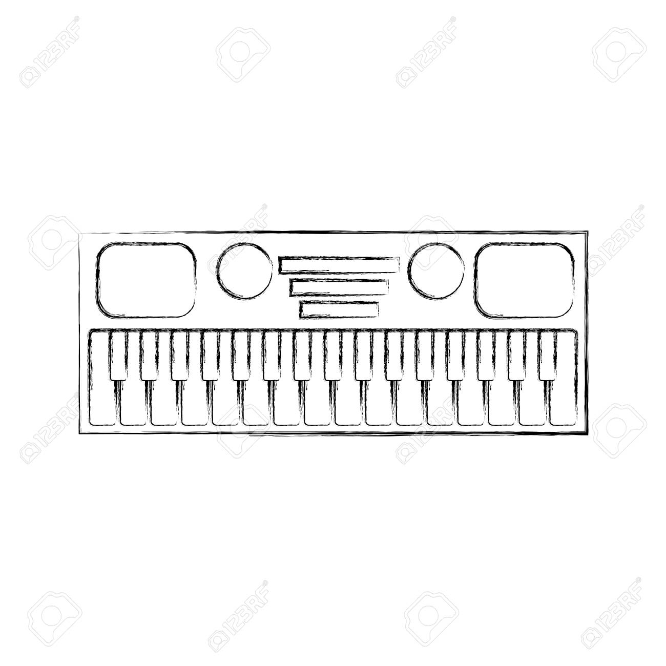 白い背景のベクトル図の音楽シンセサイザーの電子楽器キーボード のイラスト素材 ベクタ Image 白い背景のベクトル図の音楽シンセサイザーの電子楽器キーボード のイラスト素材 ベクタ Image