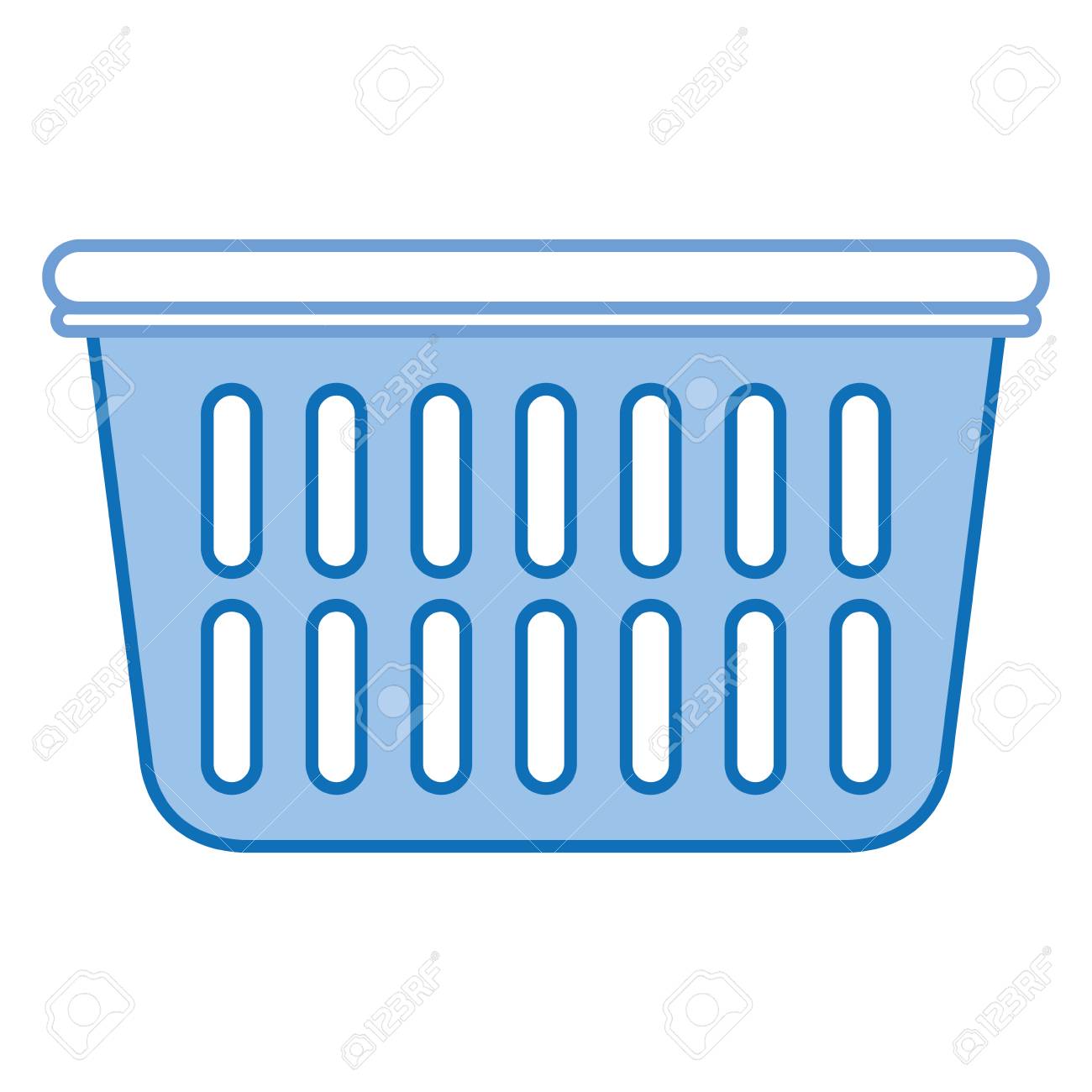 プラスチック製バスケットランドリーアイコンベクトルイラストデザイン のイラスト素材 ベクタ Image