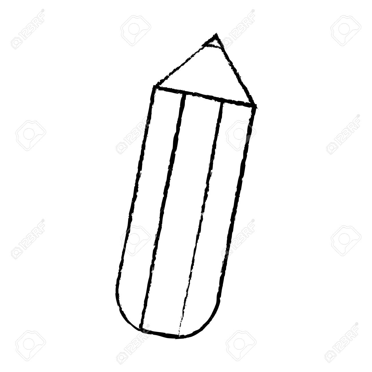 鉛筆 ライン イラスト 無料