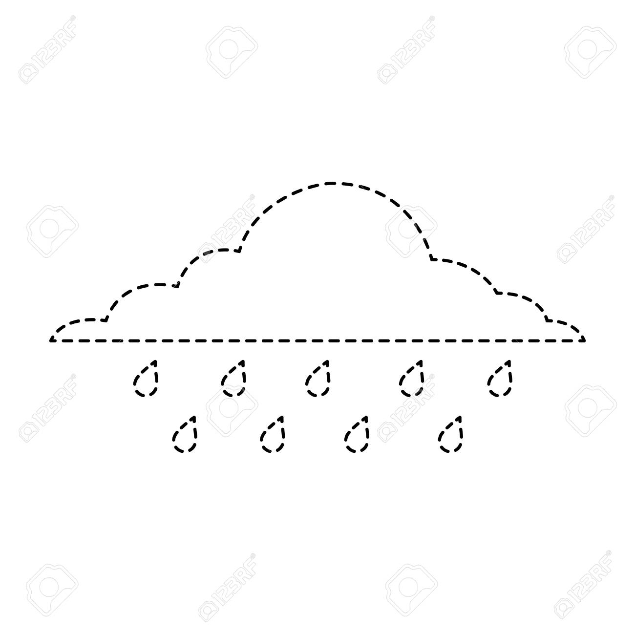 雲雨空予報嵐孤立アイコンベクトルイラストステッカーのイラスト素材 ベクタ Image