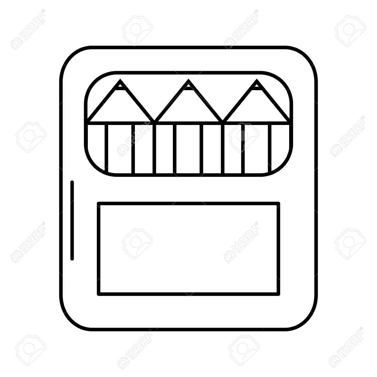 Couleur De Lécole Dans Lart De La Boîte Fournit Accessoire Illustration Vectorielle - 