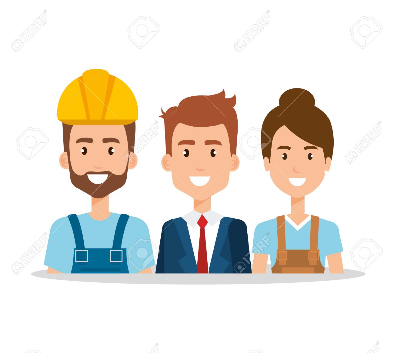 Group Of Professional Workers Vector Illustration Design Royalty Free SVG,  Cliparts, Vectors, and Stock Illustration. Image 90968818., image size:1300x1165