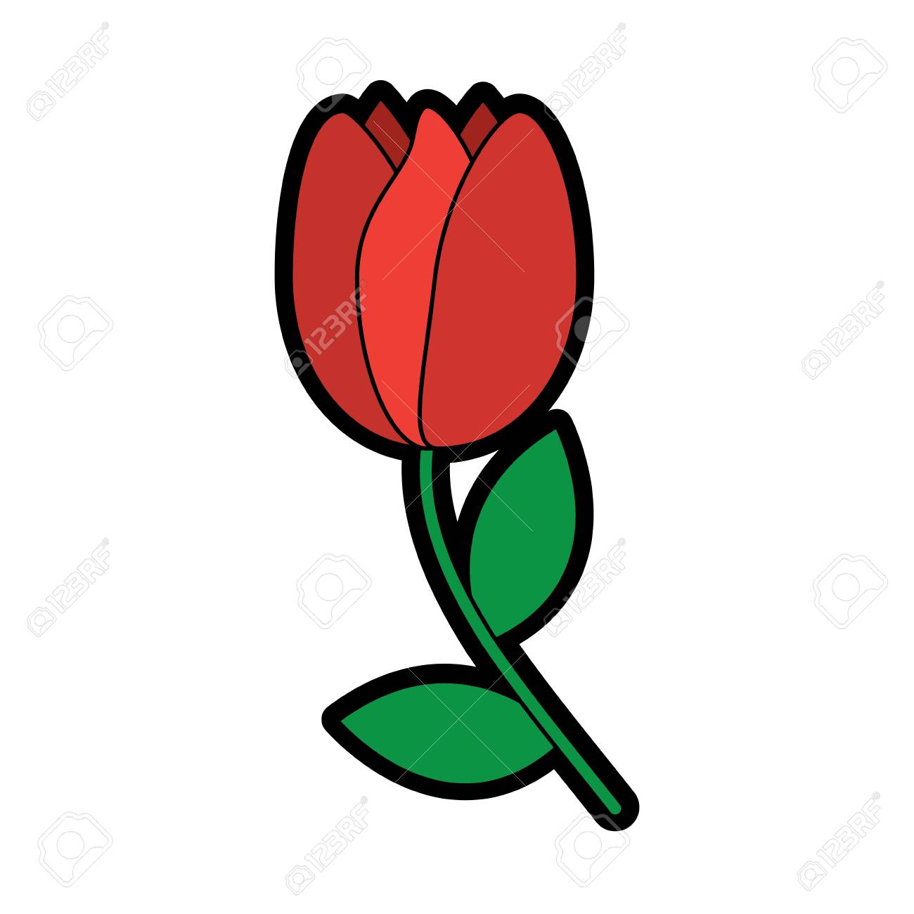 チューリップの花イラスト のイラスト素材 ベクタ Image