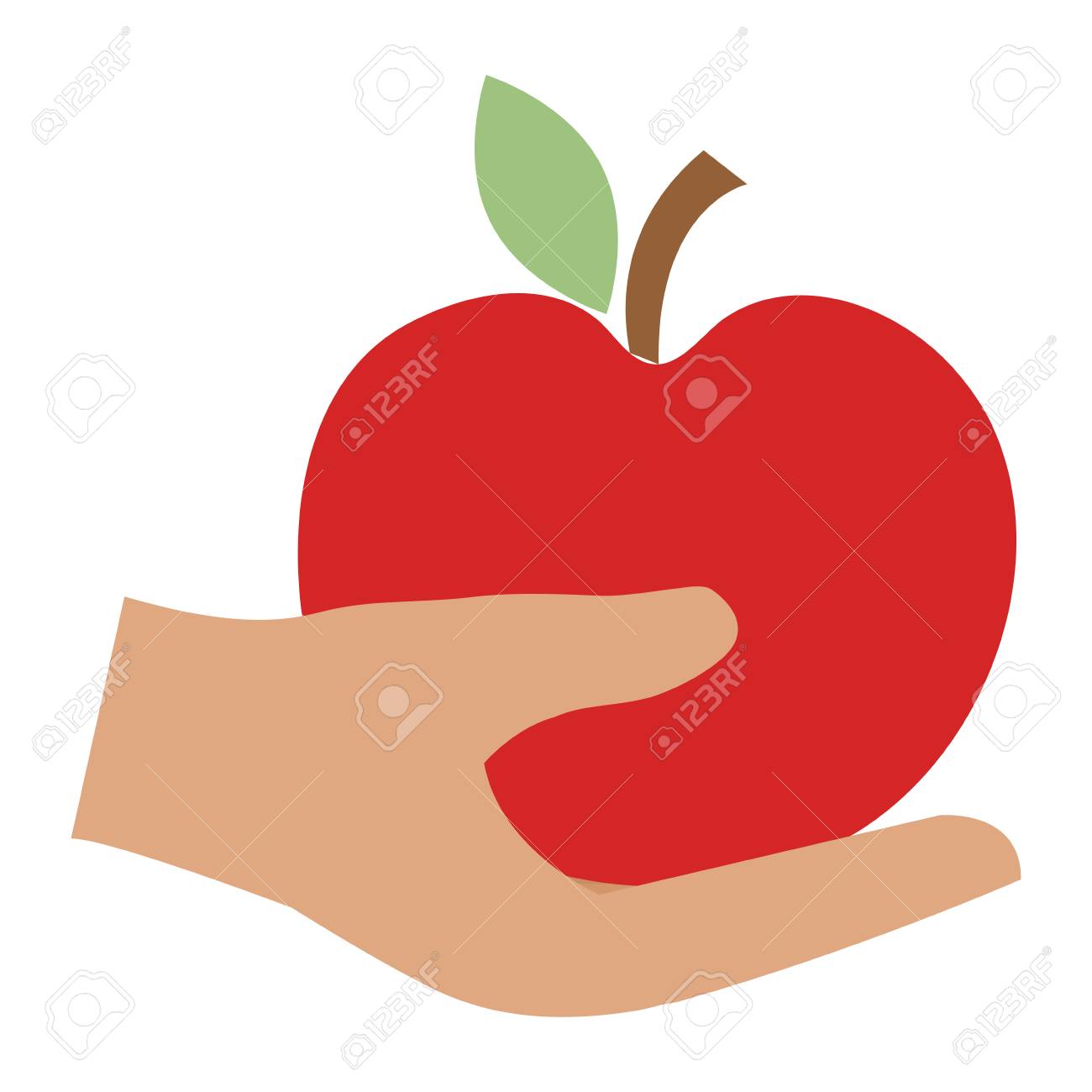 リンゴの新鮮なベクトルイラストデザインと手 のイラスト素材 ベクタ Image リンゴの新鮮なベクトルイラストデザインと手 のイラスト素材 ベクタ Image