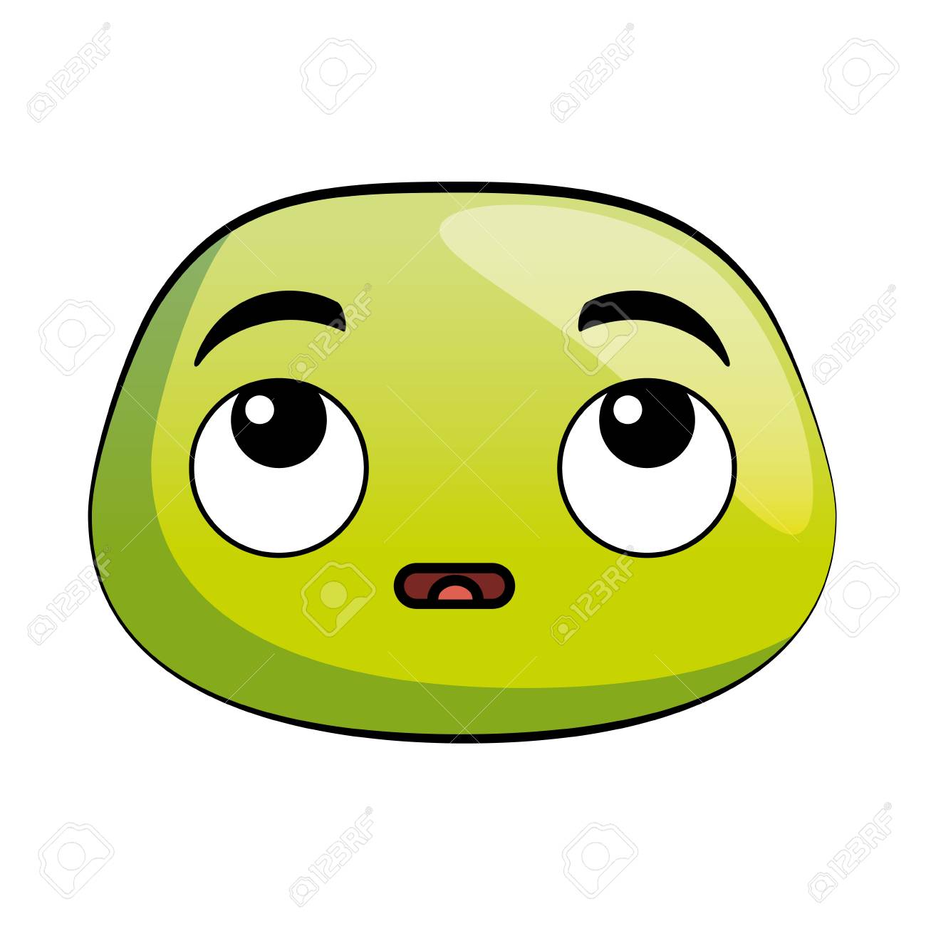 Diseño De Ilustración De Vector De Icono De Cara De Emoji Pensativo  Ilustraciones Vectoriales, Clip Art Vectorizado Libre De Derechos. Image  91237459.