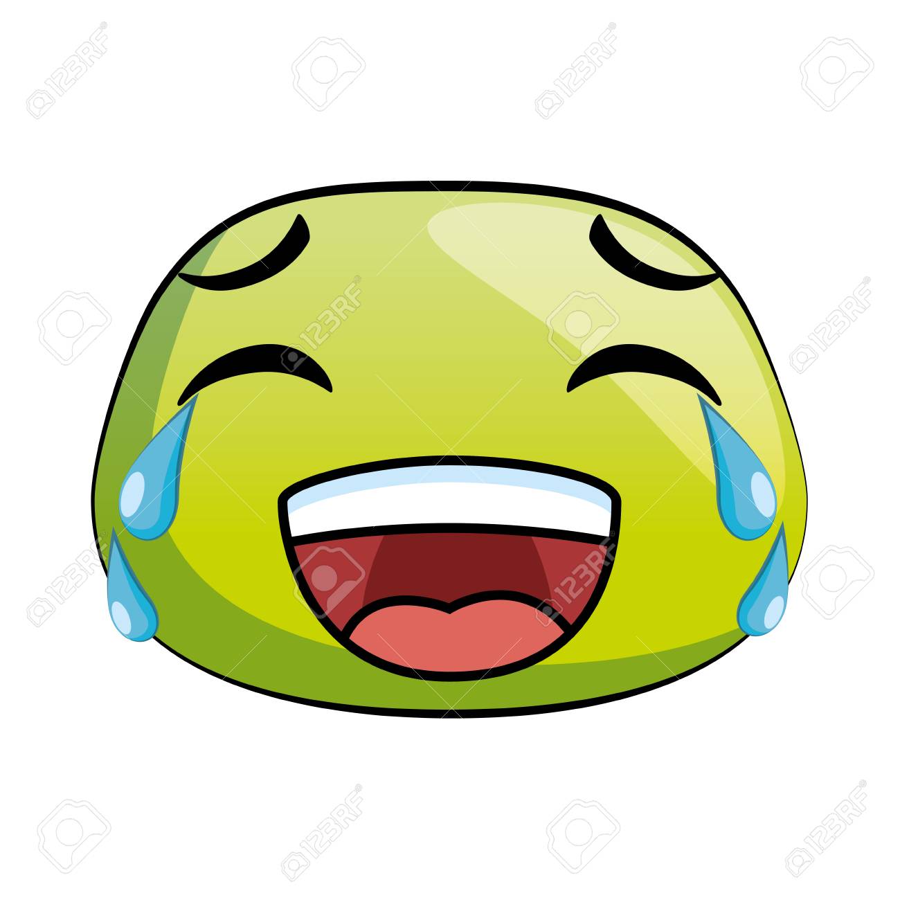 laugh emoji face icon vector illustration design royalty free