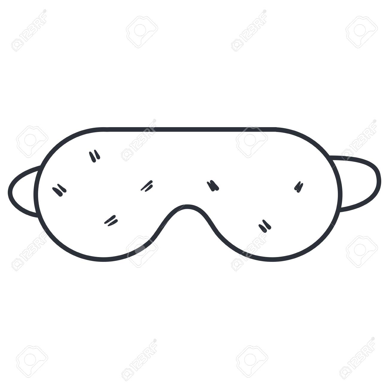 スリーピングマスク アイコンベクトルイラストデザインのイラスト素材 ベクタ Image