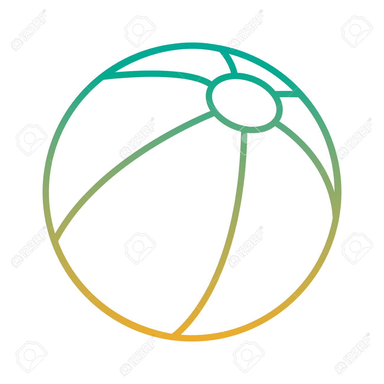 ビーチボール遊び活動プラスチックベクトルイラストのイラスト素材 ベクタ Image