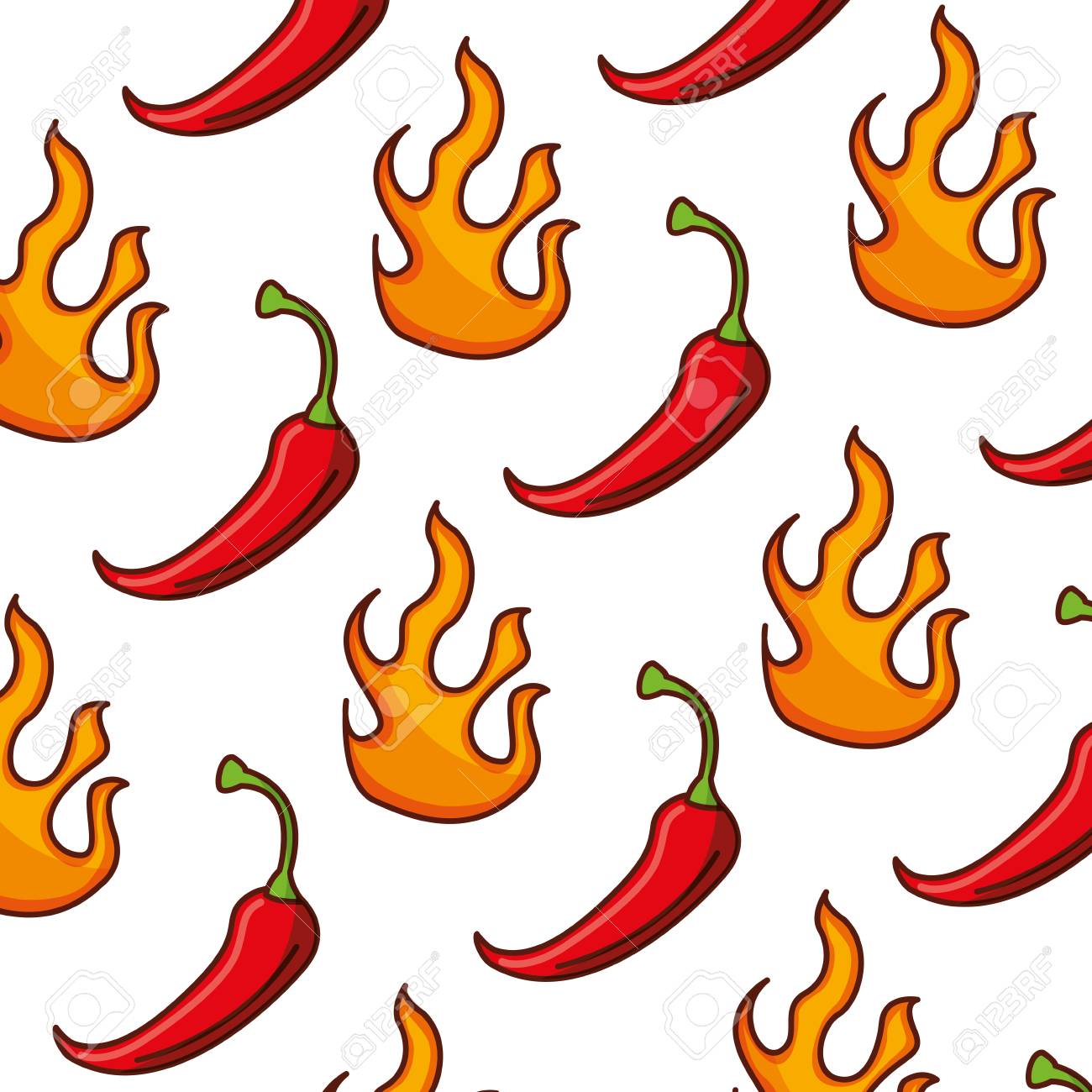 炎模様背景ベクトルイラスト付きスパイシーチリ野菜のイラスト素材 ベクタ Image 炎模様背景ベクトルイラスト付きスパイシーチリ野菜のイラスト素材 ベクタ Image