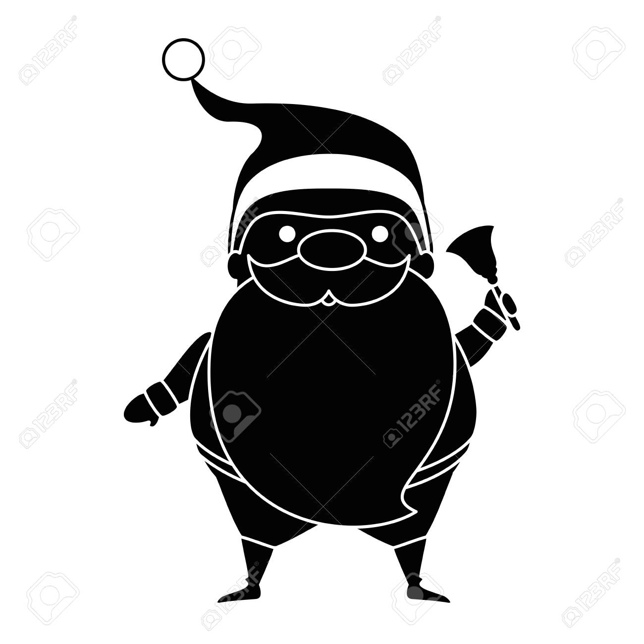 ベル可愛いキャラクターベクトルイラストデザインのかわいいサンタクロースのイラスト素材 ベクタ Image