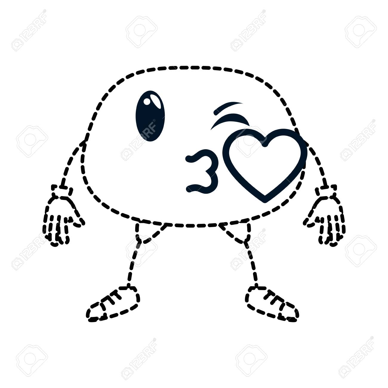 Kissing Face Emoji Character Vector Illustration Design Royalty Free Cliparts Vectors And Stock Illustration Image