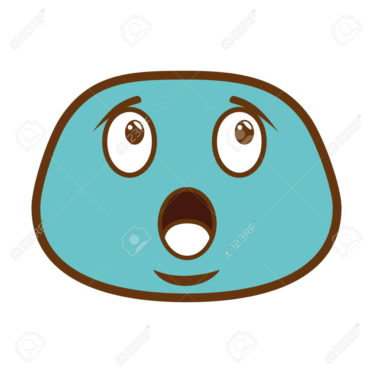 恐ろしい顔絵文字キャラクターベクトルイラストデザインのイラスト素材 ベクタ Image