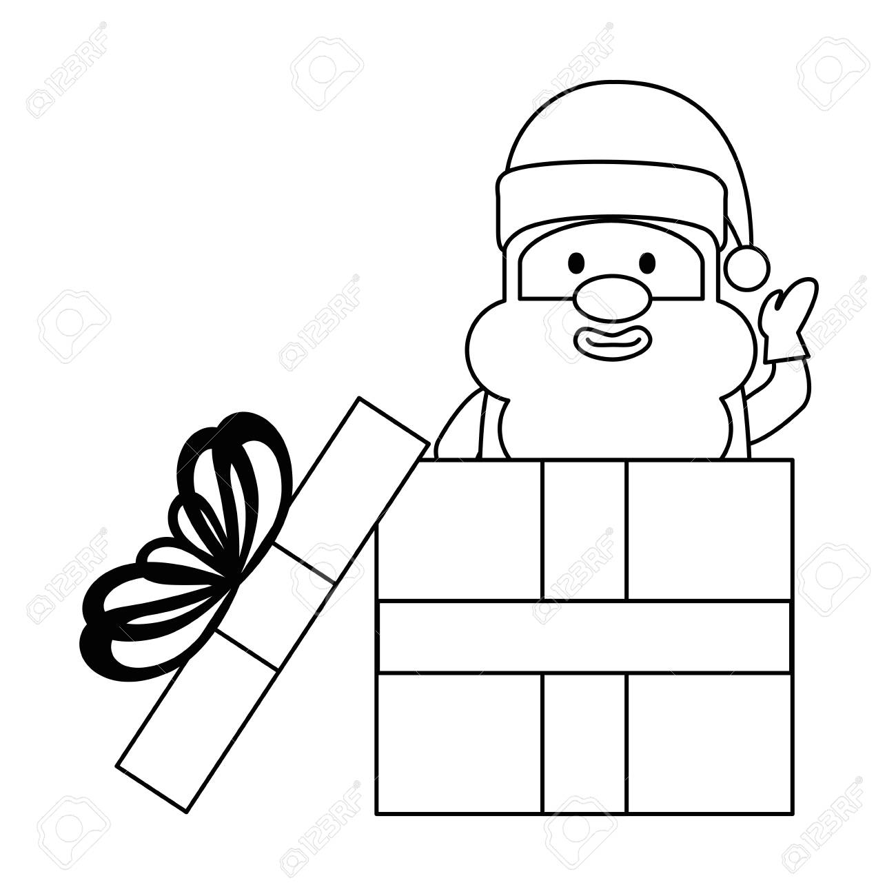 ギフトプレゼントベクトルイラストデザインのかわいいサンタクロースのイラスト素材 ベクタ Image