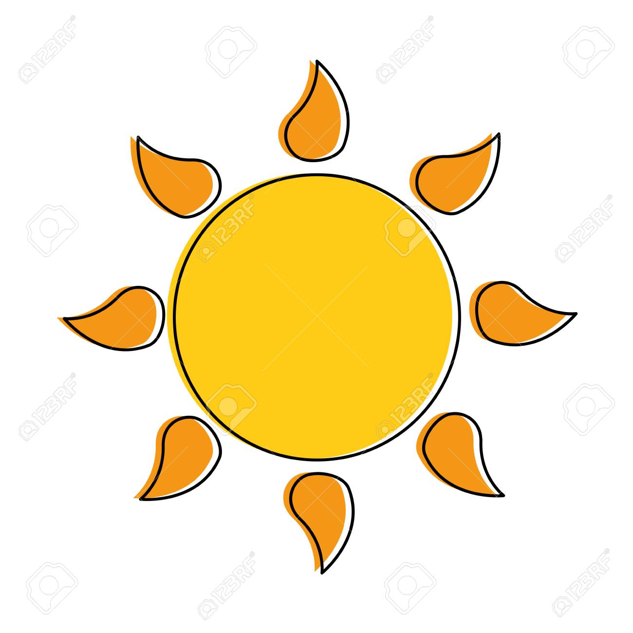 Summer Sun Isolated Icon Illustration Design Royalty Free Cliparts Vectors And Stock Illustration Image