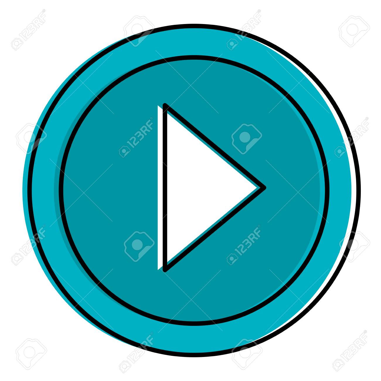 再生ボタン分離アイコンベクトルイラストデザインのイラスト素材 ベクタ Image