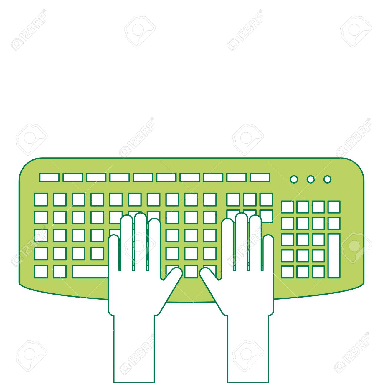 キーボード アイコンを持つユーザーのイラスト素材 ベクタ Image