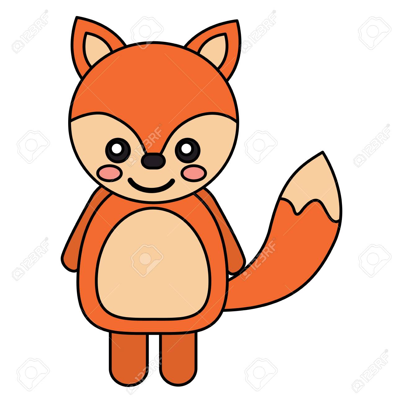 Imagem De Icone Animal Fofo De Raposa Projeto De Ilustracao Vetorial Ilustraciones Vectoriales Clip Art Vectorizado Libre De Derechos Image 93520856