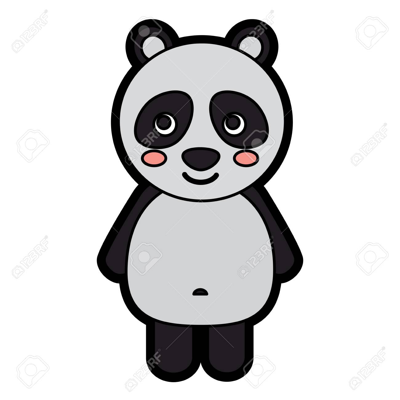 Panda Bonito Animal Icone Imagem Vector Ilustracao Design Ilustraciones Vectoriales Clip Art Vectorizado Libre De Derechos Image 93450972