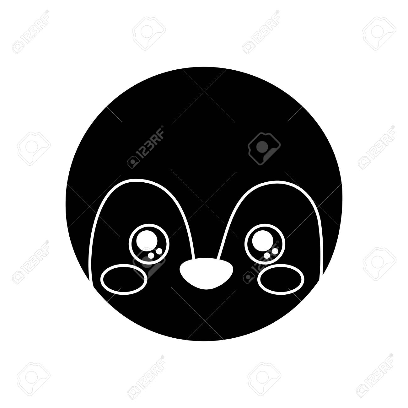 かわいい動物ペンギン頭赤ちゃんベクトルイラストピクトグラムデザインのイラスト素材 ベクタ Image