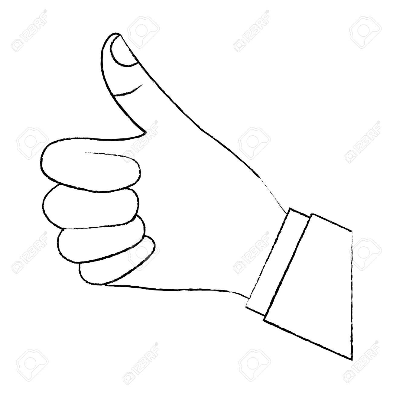 指ジェスチャーベクトルイラストデザインのように親指を上げるのイラスト素材 ベクタ Image