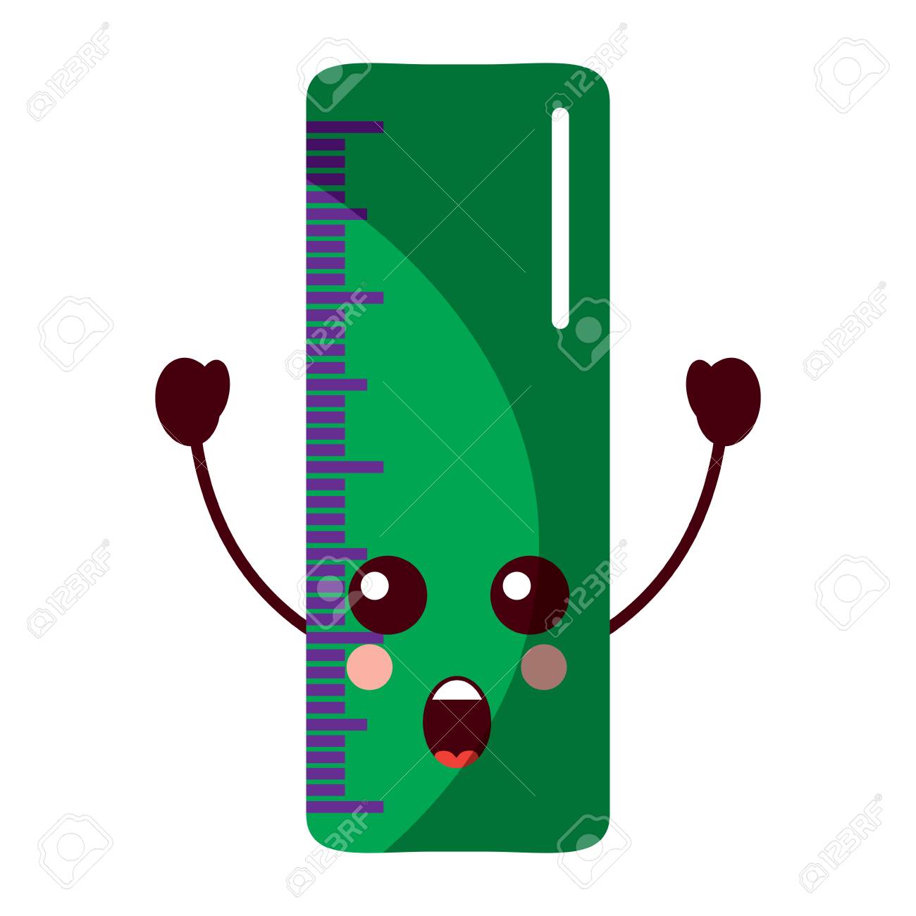 定規興奮学用品可愛いアイコン画像ベクトルイラストデザイン のイラスト素材 ベクタ Image