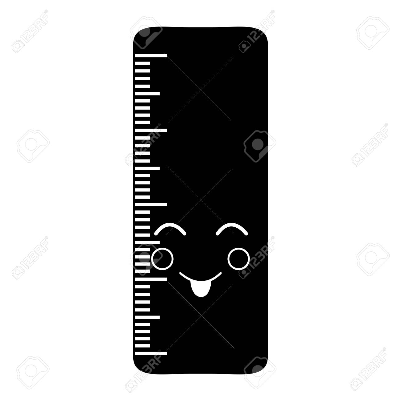 学校定規漫画キャラクター可愛いベクトルイラストのイラスト素材 ベクタ Image