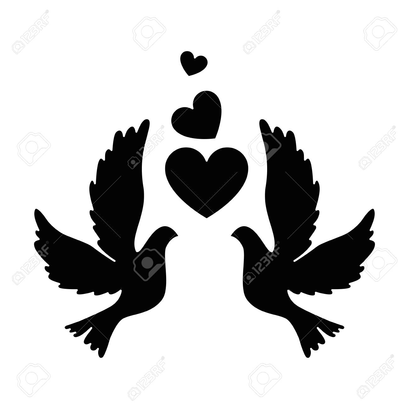 Vogel Mit Herz Symbol Lizenzfrei Nutzbare Vektorgrafiken Clip Arts Illustrationen Image 93515125