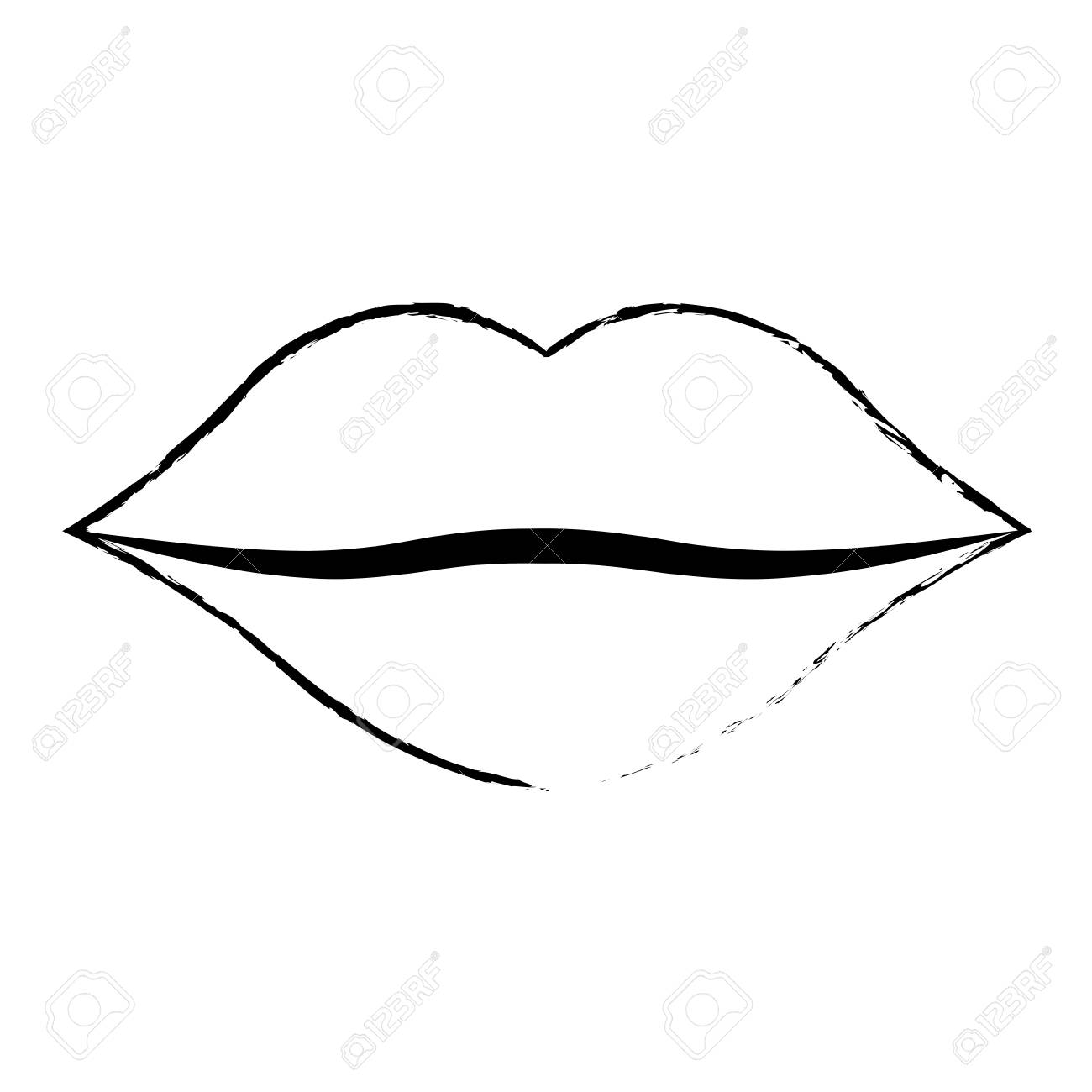 губы трафарет