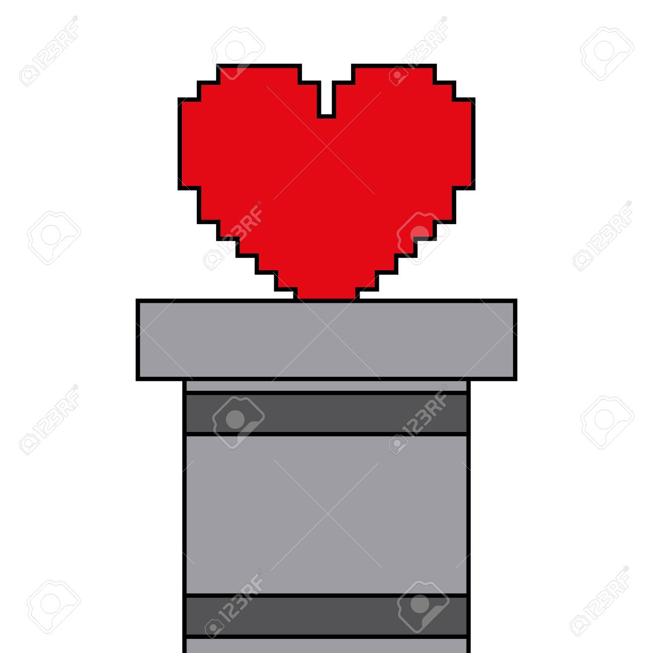 ハート愛ライフビデオゲームベクトルイラストのイラスト素材 ベクタ Image