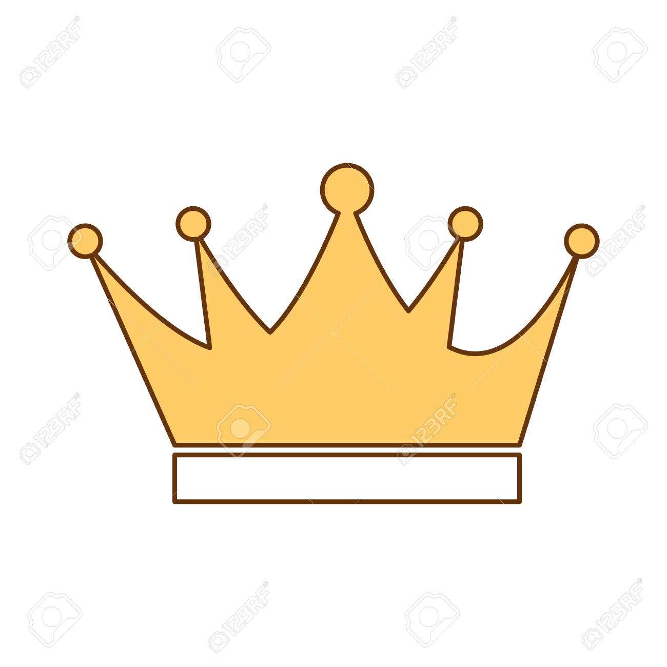 Projeto Isolado Coroa Da Ilustracao Do Vetor Do Icone Do Rei Ilustraciones Vectoriales Clip Art Vectorizado Libre De Derechos Image 93720607