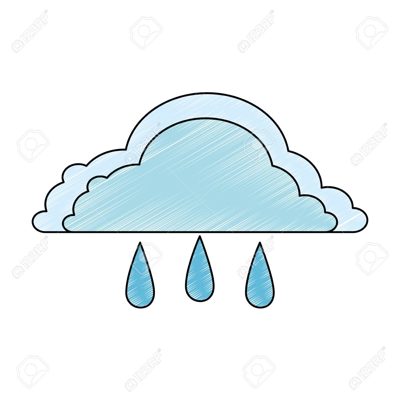 天気雲雨アイコンベクトルイラストデザインのイラスト素材 ベクタ