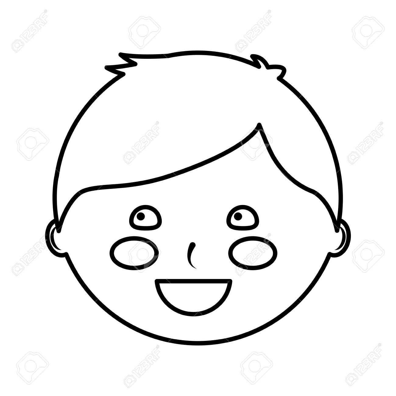 happy cute boy face young character vector illustration outline royalty free cliparts vectors and stock illustration image 94473986 happy cute boy face young character vector illustration outline