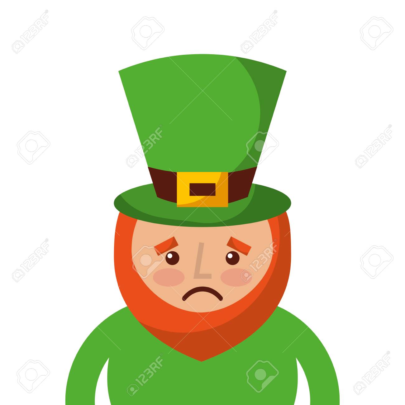 St. Patricks Day Portrait Of A Sad Leprechaun Vector Illustration Royalty  Free SVG, Cliparts, Vectors, and Stock Illustration. Image 94542238., image size:1300x1300