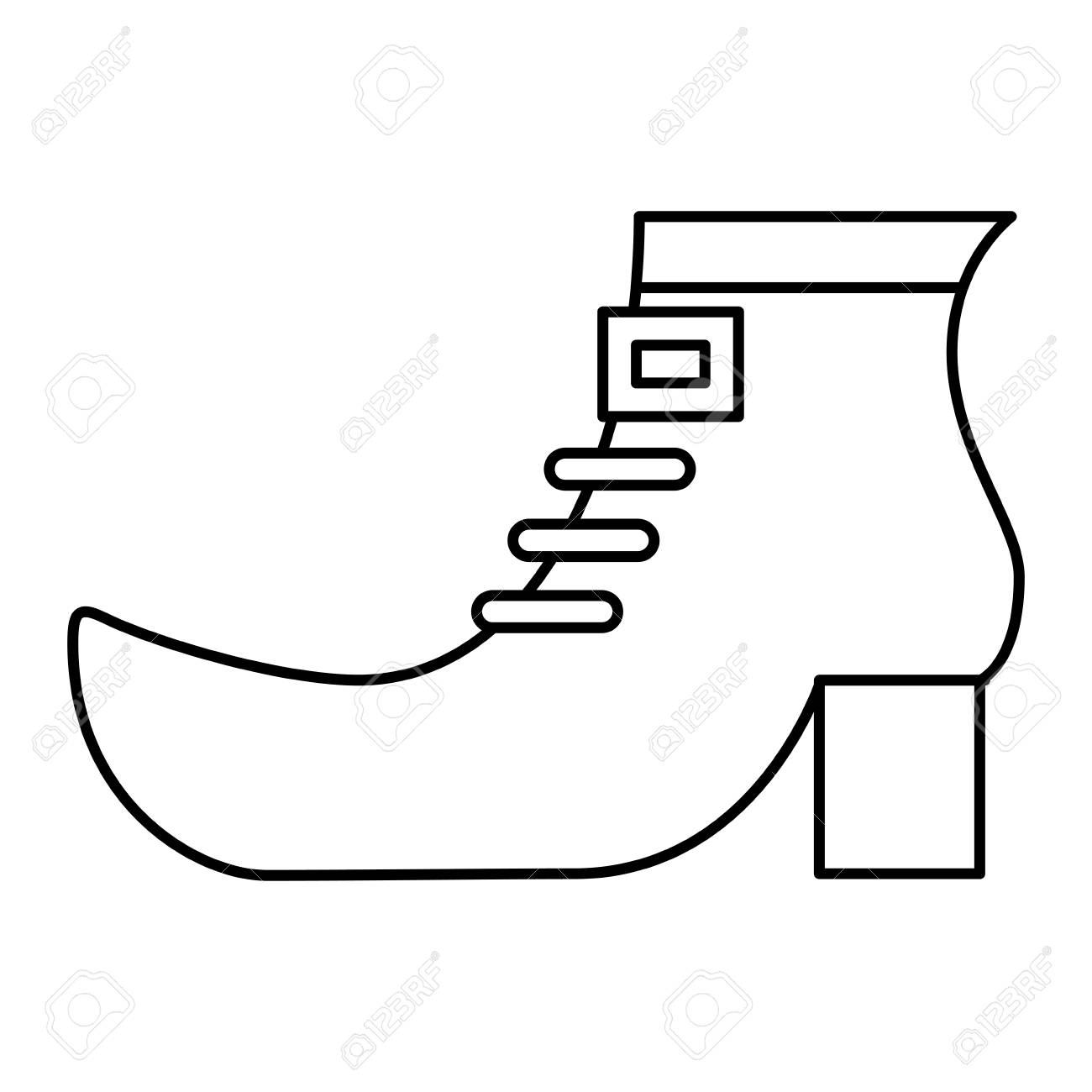 shoe boot of leprechaun vector illustration outline design royalty free cliparts vectors and stock illustration image 94542242 shoe boot of leprechaun vector illustration outline design