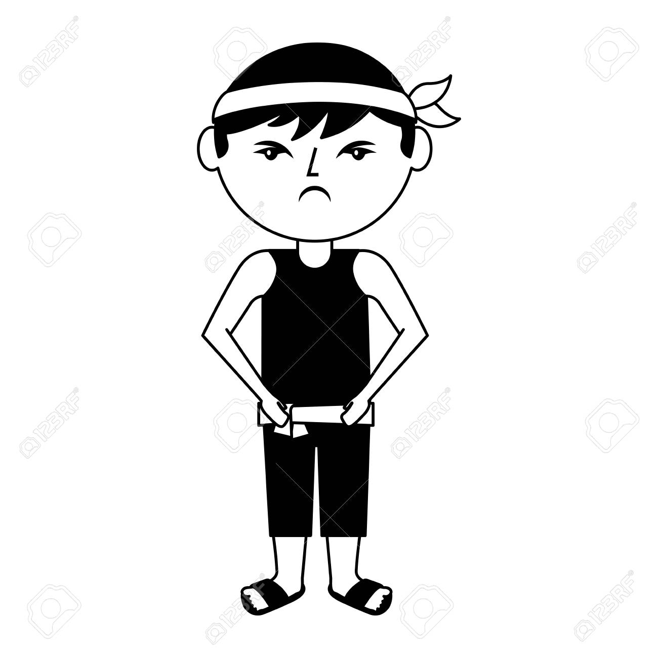 怒っている漫画中国人男性立つベクトルイラスト黒と白のデザインのイラスト素材 ベクタ Image 怒っている漫画中国人男性立つベクトルイラスト黒と白のデザインのイラスト素材 ベクタ Image