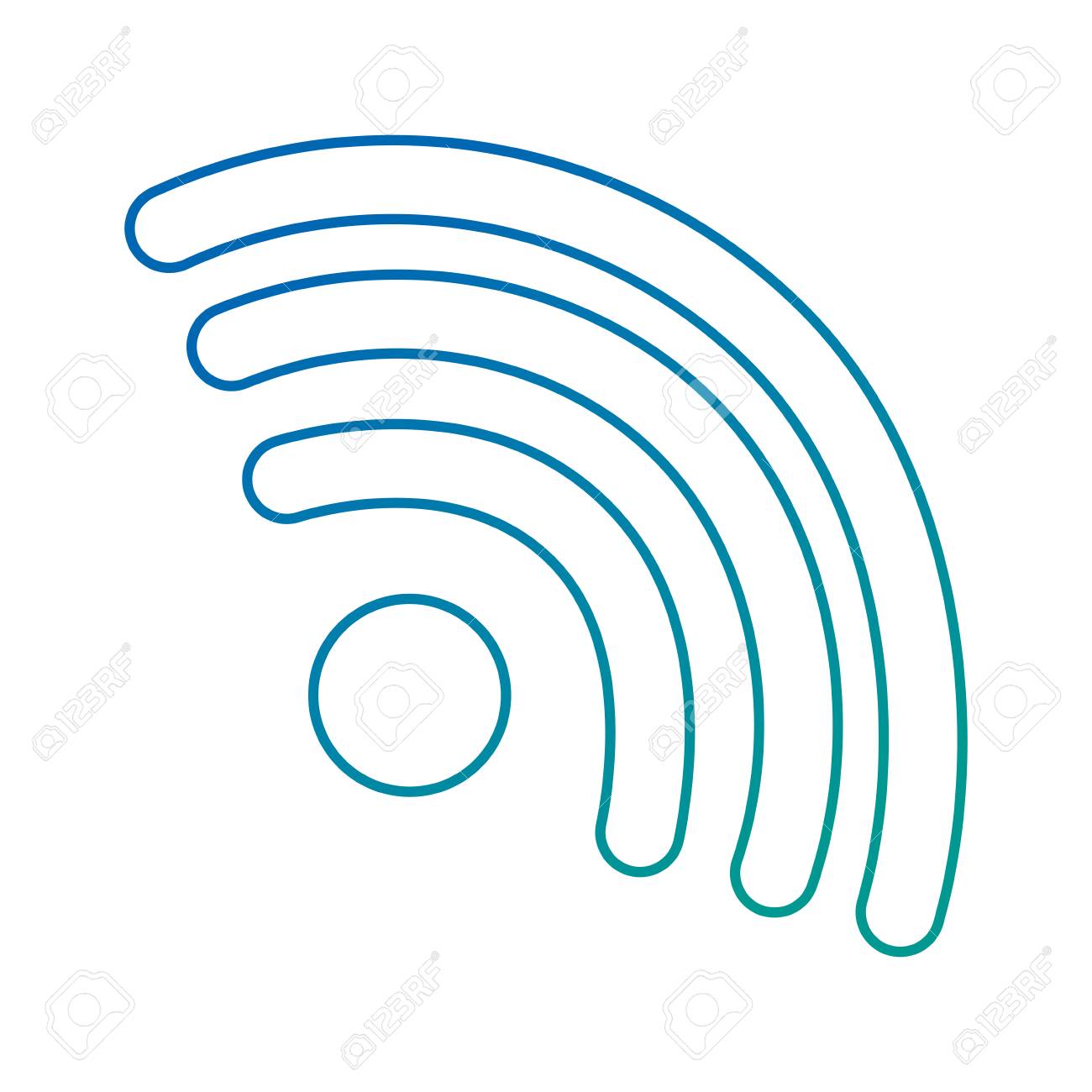 wifi waves signal icon vector illustration design royalty free