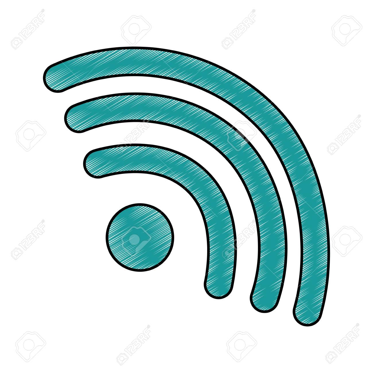 wifi waves signal icon vector illustration design royalty free