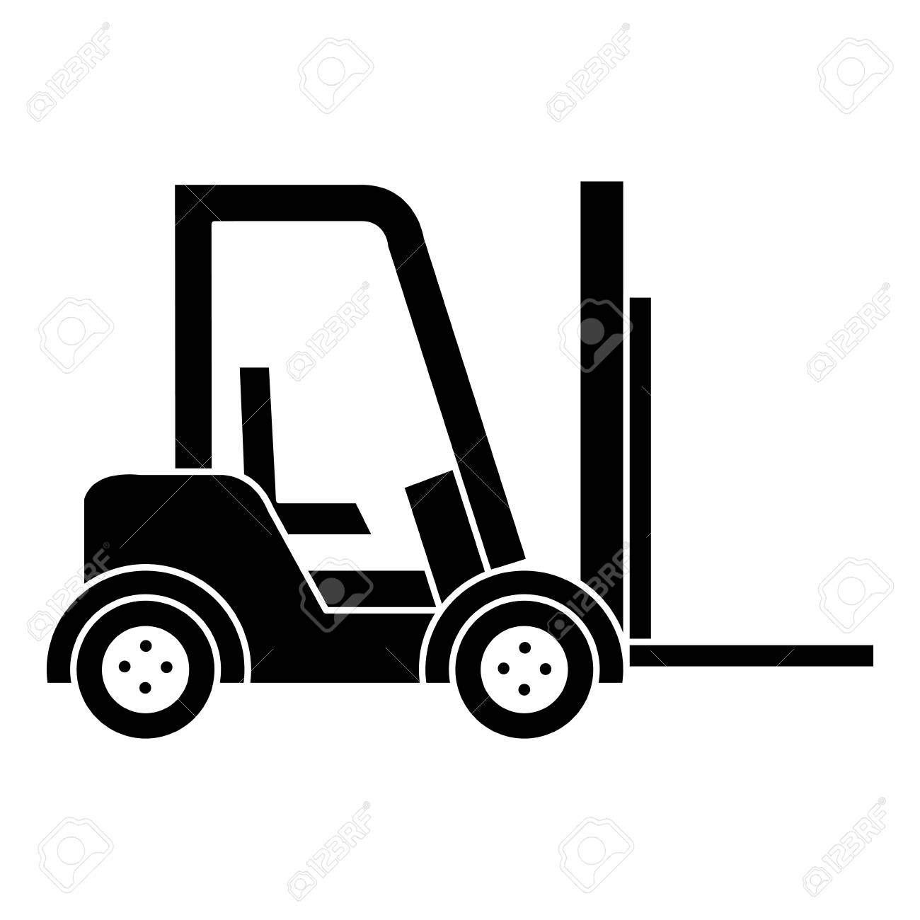 Diseno De Ilustracion De Vector De Icono De Vehiculo De Carretilla Elevadora Ilustraciones Vectoriales Clip Art Vectorizado Libre De Derechos Image