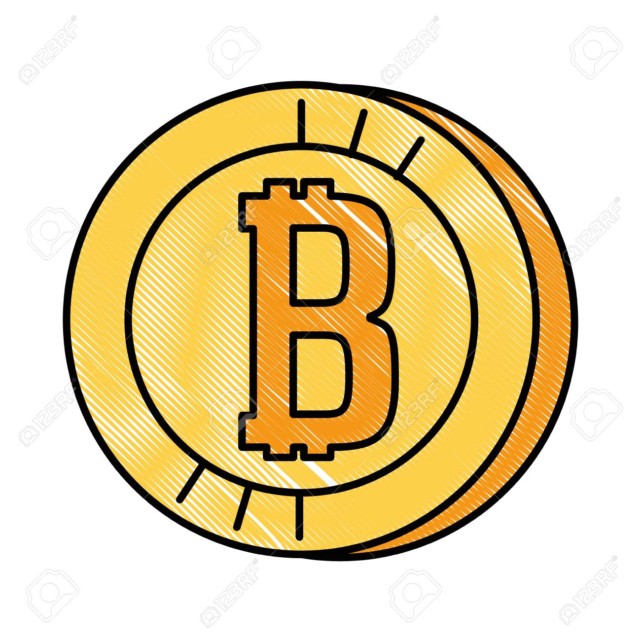 비트 코인 가상 돈 아이콘 벡터 일러스트 레이 션 디자인 로열티 무료 사진, 그림, 이미지 그리고 스톡포토그래피. Image  95061197