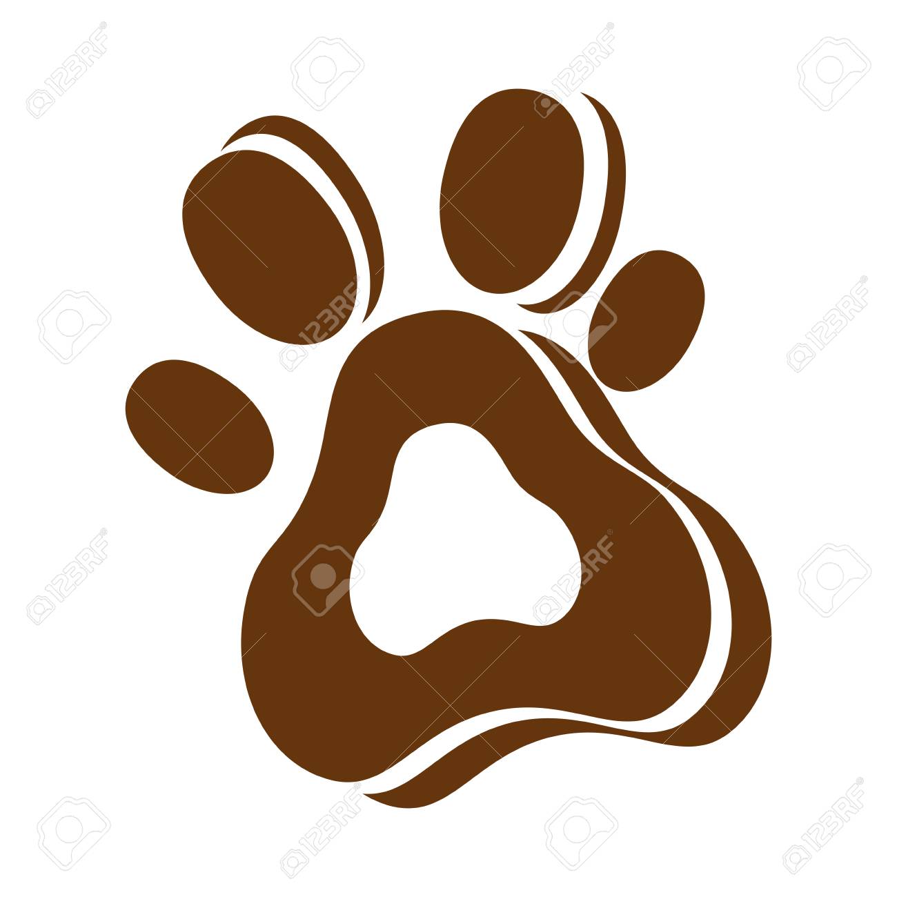 犬の足跡隔離されたアイコンベクトルのイラストの設計のイラスト素材 ベクタ Image 犬の足跡隔離されたアイコンベクトルのイラストの設計のイラスト素材 ベクタ Image